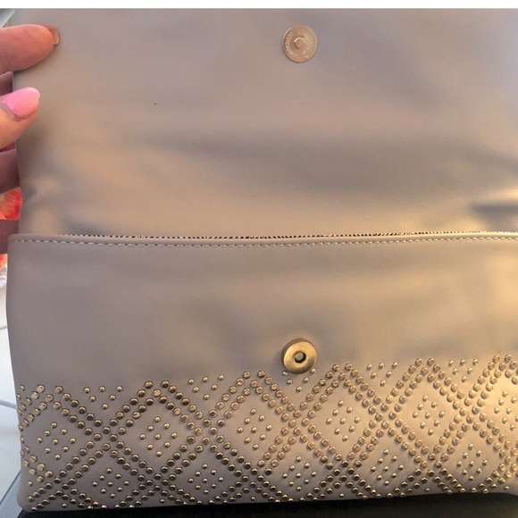 Madison West Studded Fold-Over Clutch/Crossbody - Picture 2 of 7